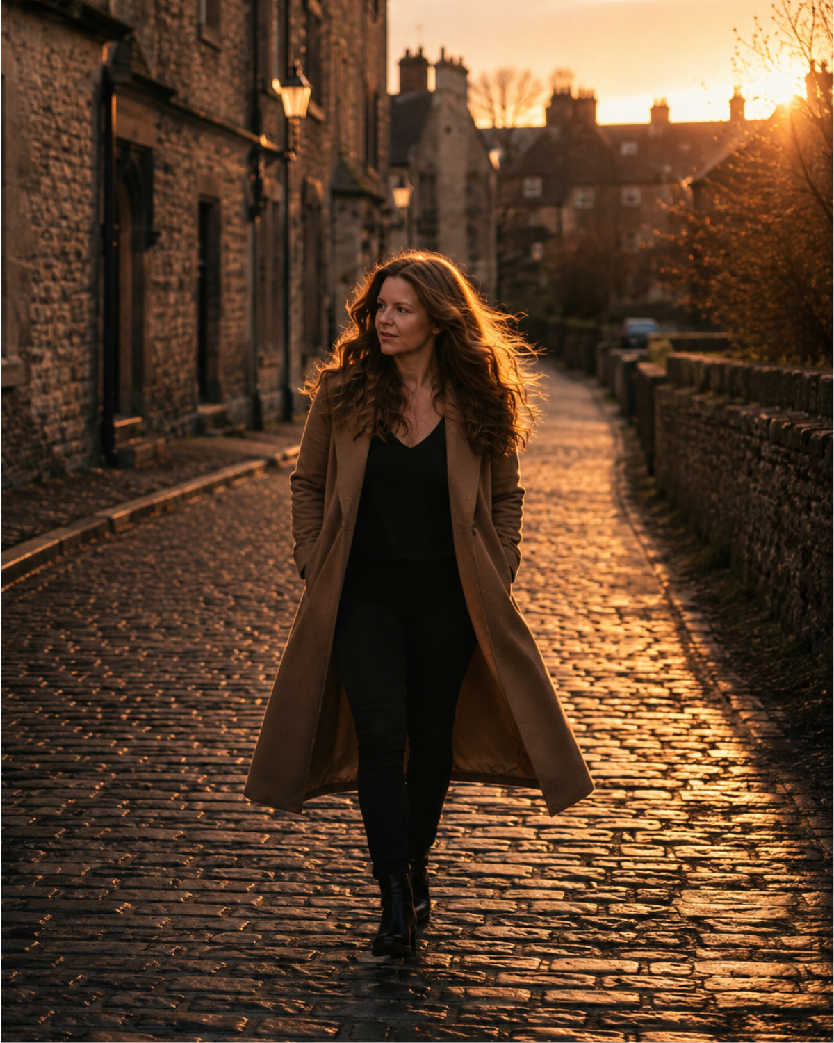 Lesley at sunset in Scotland